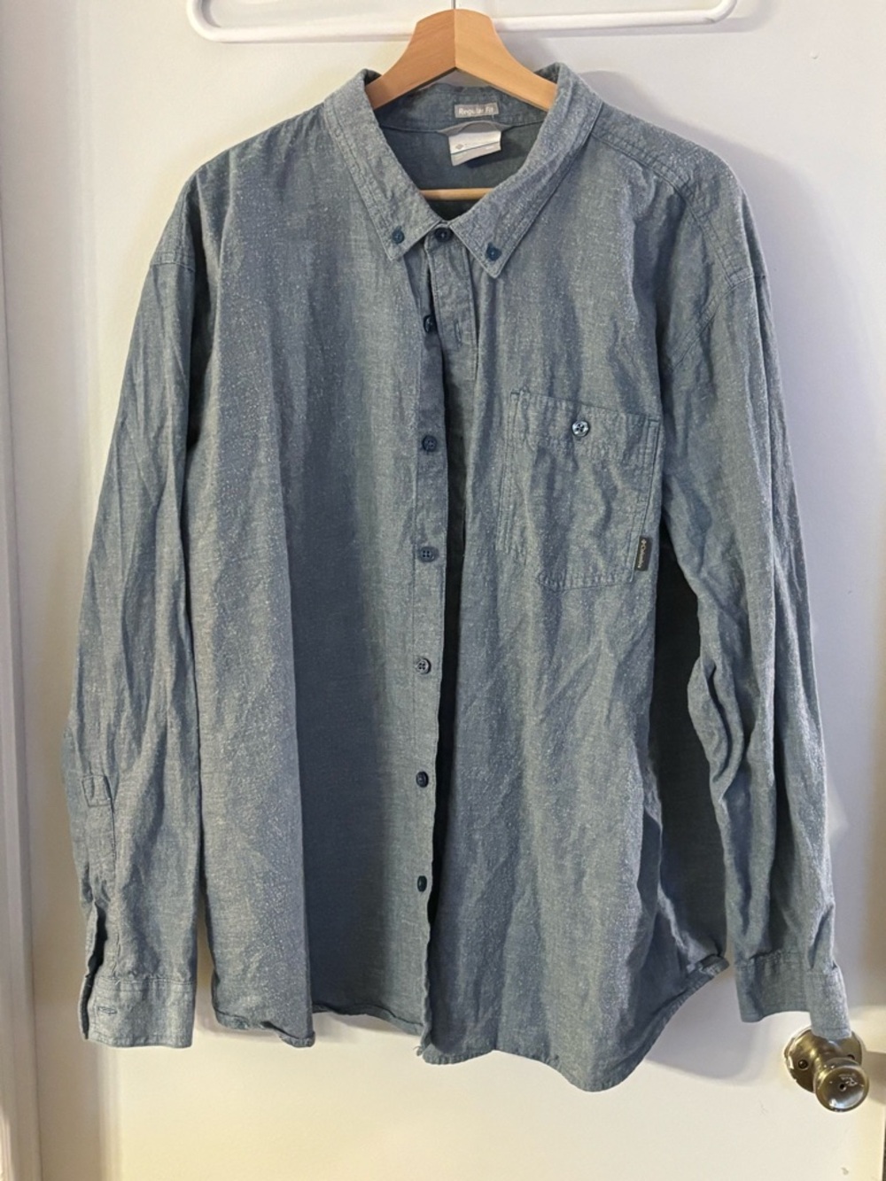 Columbia Light Blue Long-Sleeve Button-Down Shirt